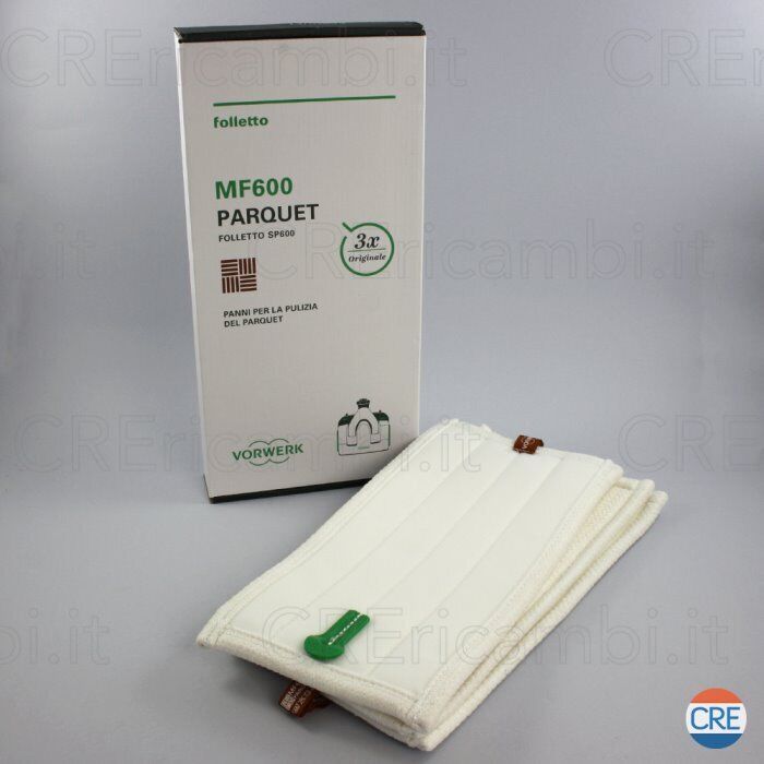 VORWERK 3 Panni Parquet Originali  PuliLava Folletto SP600 SP600S SP7