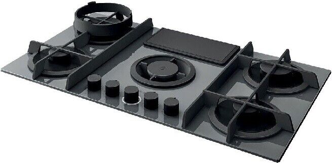 ELICA NIKOLATESLA FLAME GR/F/88 PIANO COTTURA MULTIFLEX SPACE VETRO GRIGIO