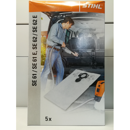 Sacco Sacchetto Filtro Aspirapolvere STIHL SE 61 62 E conf. 5pz ORIGINALE