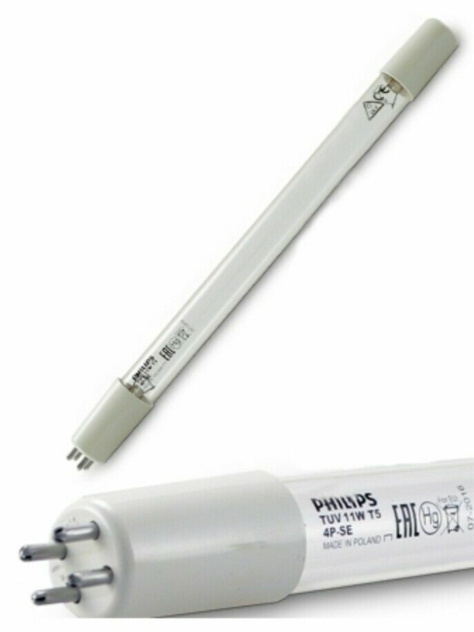 PHILIPS TUV 11W T5 4P 4 PIN STESSO LATO GERMICIDA DEPURATORE STERILIZZATORE UV-C