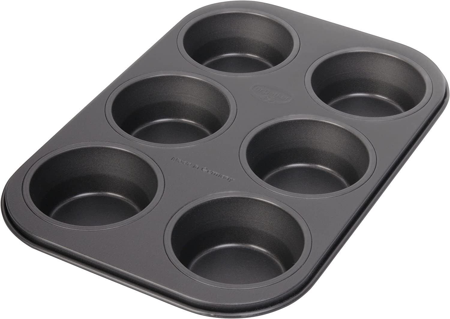 Stampo da 6 Muffin in alluminio antiaderente  -- cm 20 x 33 x 3.7 - CA 308