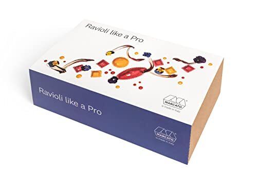 Marcato Kit Lavorazione Ravioli, Stampo per 24 Ravioli Quadrati da 35 mm (f2o)