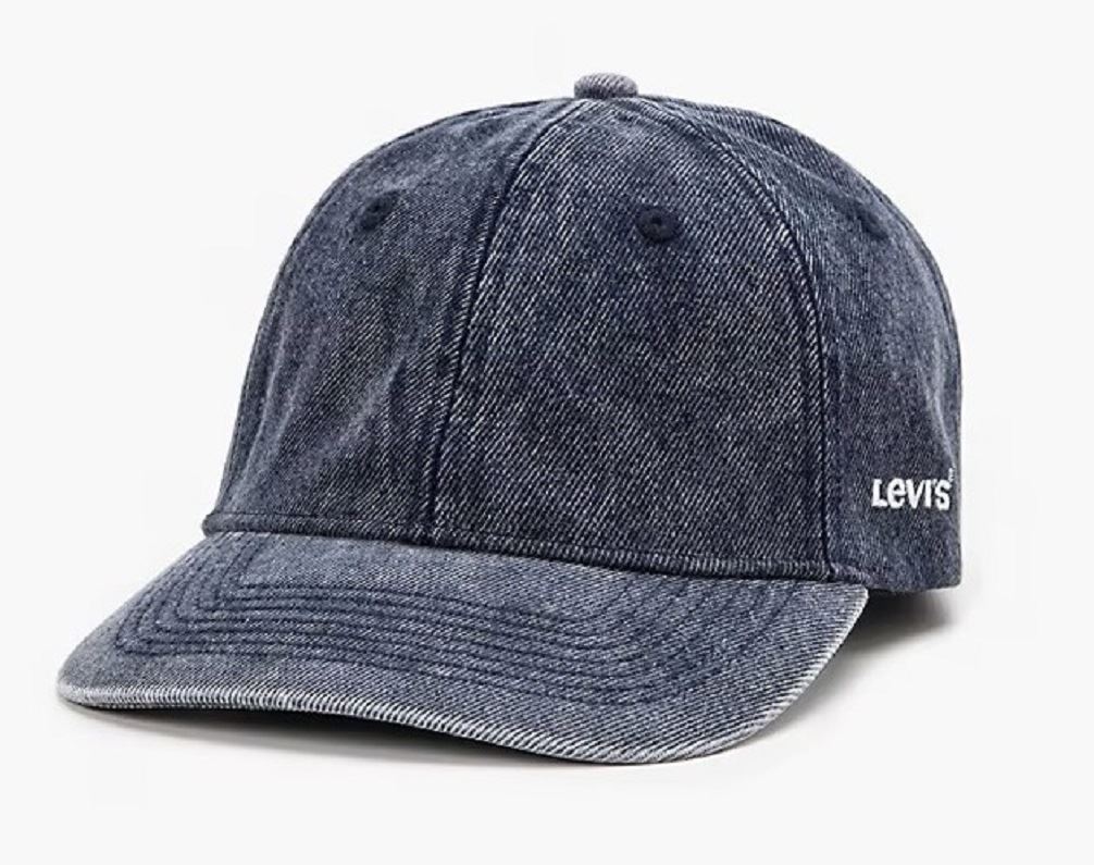 Berretto in denim con curva regolabile da uomo Levi ~ Essential Denim grigio