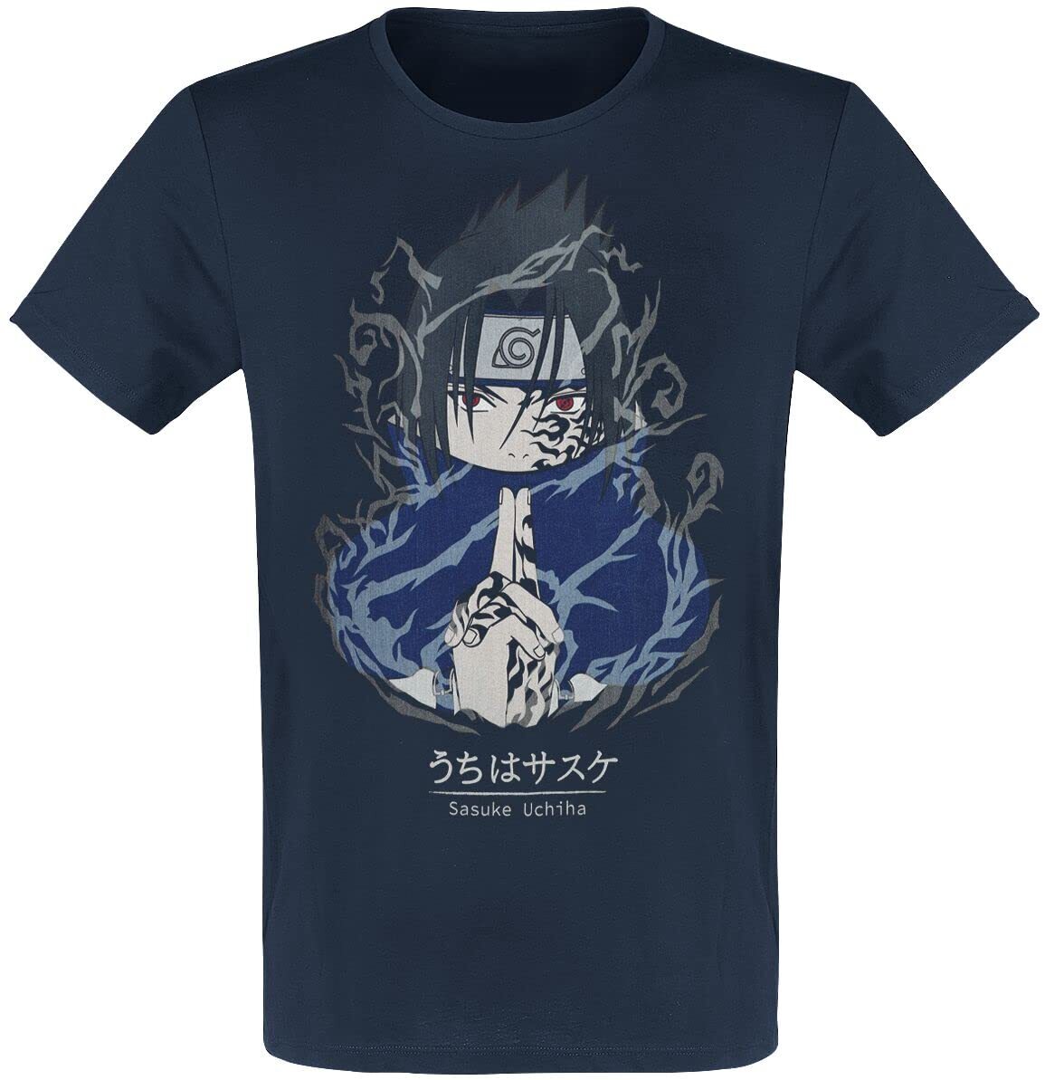 Naruto Sasuke Men's T-Shirt Navy Blue M Navy