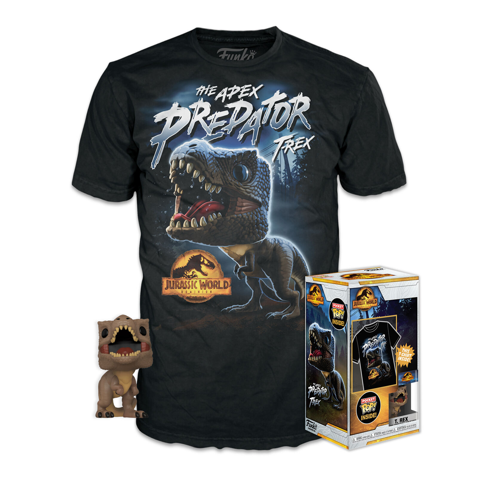 Abbigliamento Jurassic World: Funko Pop! Pocket POP & Tee - T-rex Tg. L