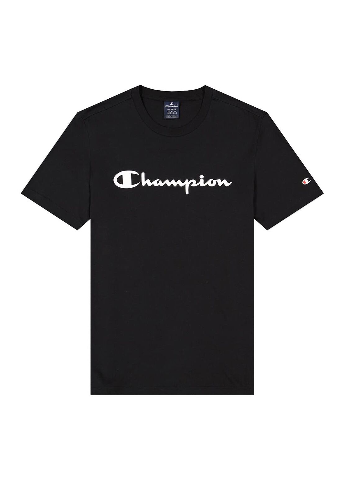 Champion Men's Legacy American Side Tape S/S T-Shirt M Black