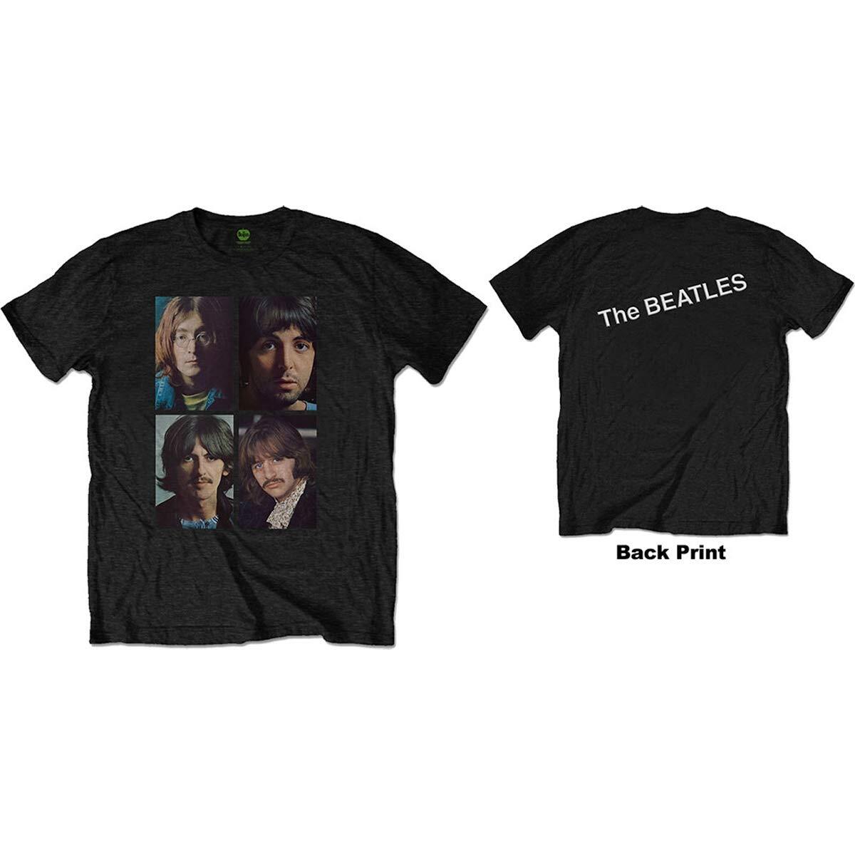 Abbigliamento Beatles (The): Men's Tee: White Album Faces (Back Print) (Large)
