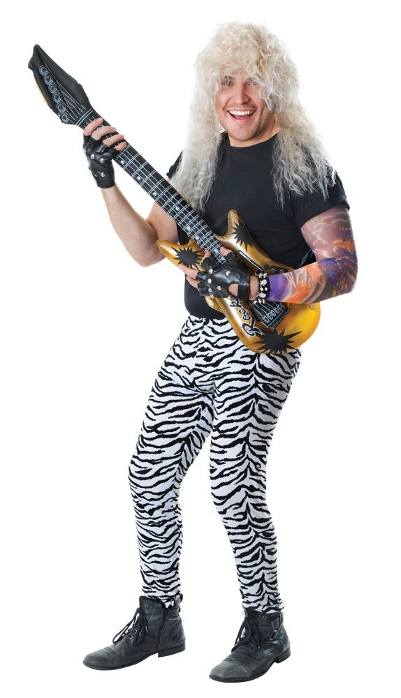Bristol Novelty AC848 Zebra Print Trousers   For Men   White and Black, One Size