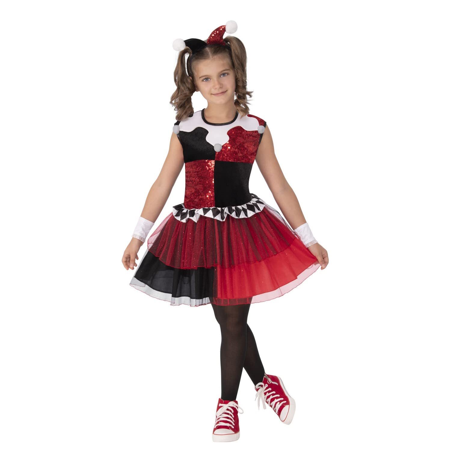 Rubies Official DC Super Villians Harley Quinn Tutu Dress, Kids Fancy Dress M