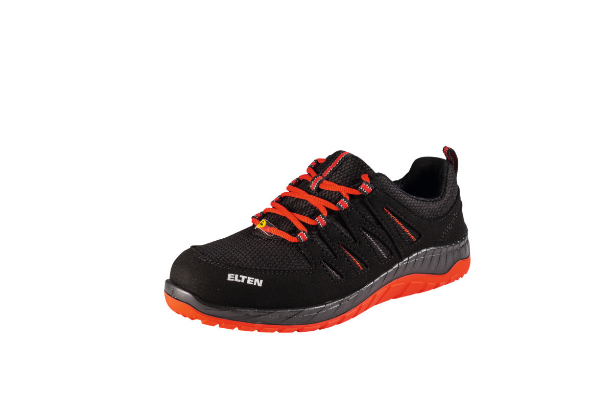 ELTEN - Calzatura bassa nera/rossa MADDOX black-red Low ESD, S3