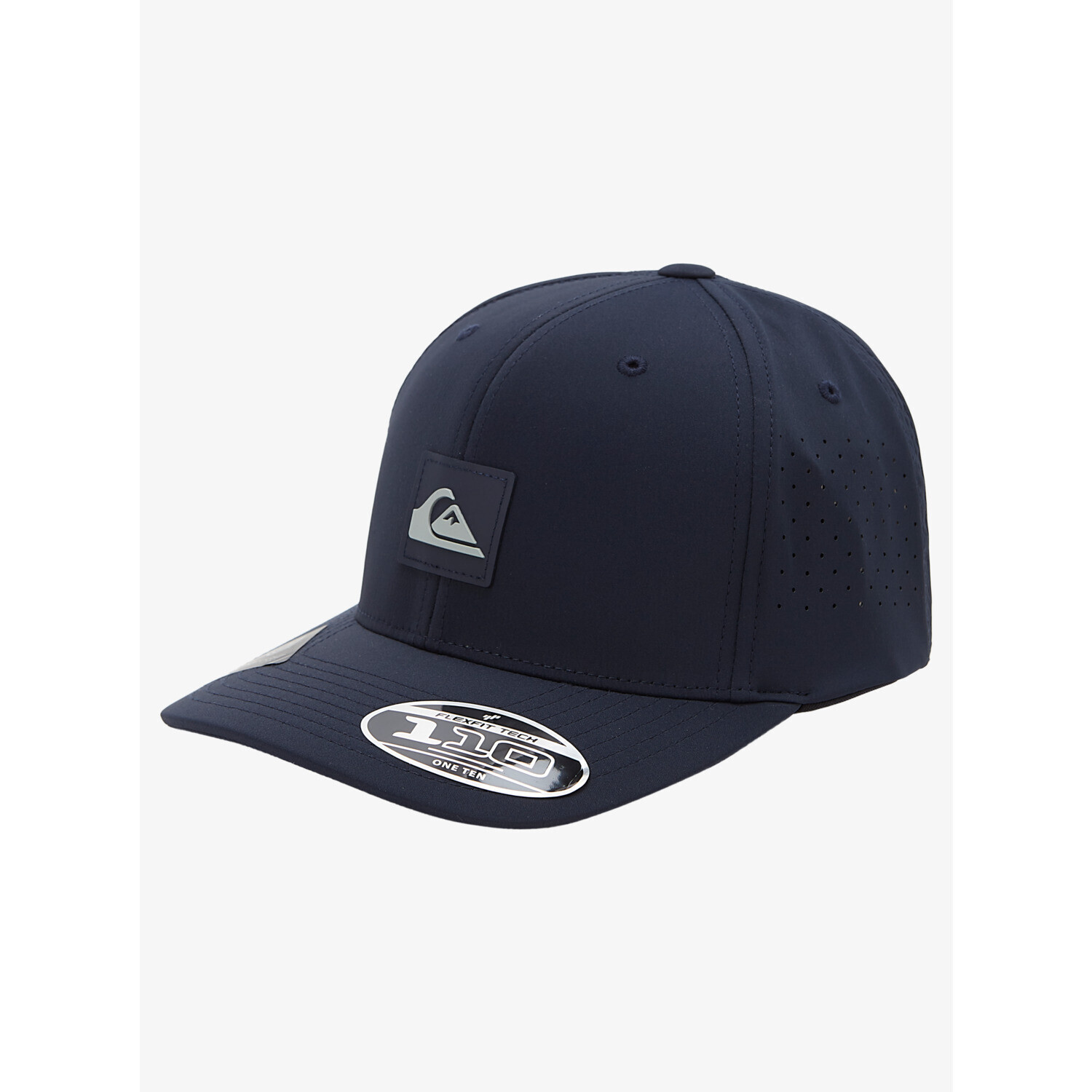 Quiksilver adapted flexfit hat insignia blue cappellino new bike moto skate f...