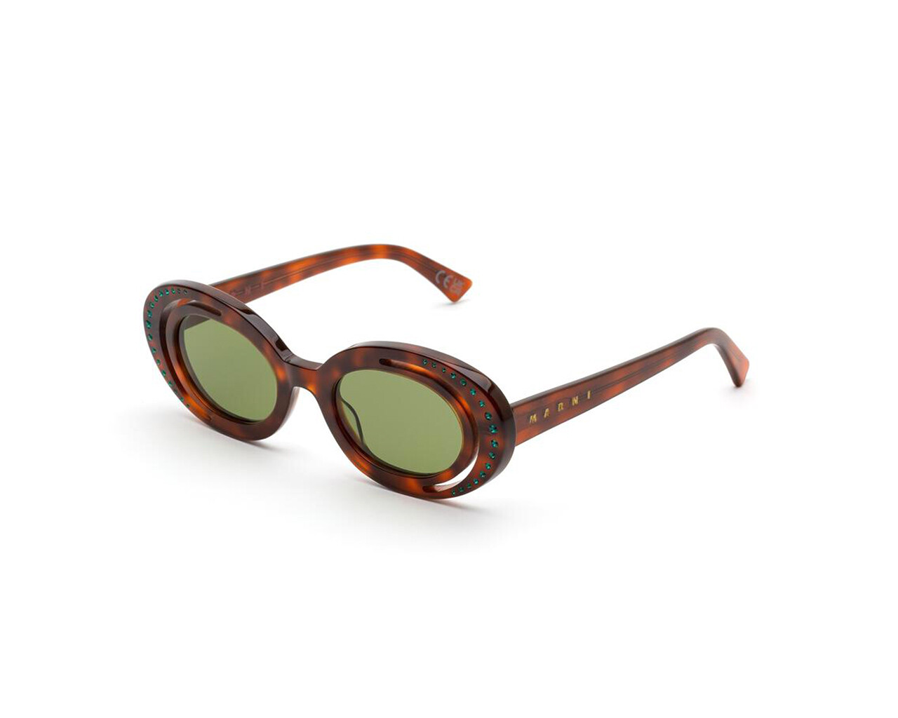 Marni Occhiali da Sole Zion Canyon  Blonde Havana O2Y Havana verde Uomo Donna