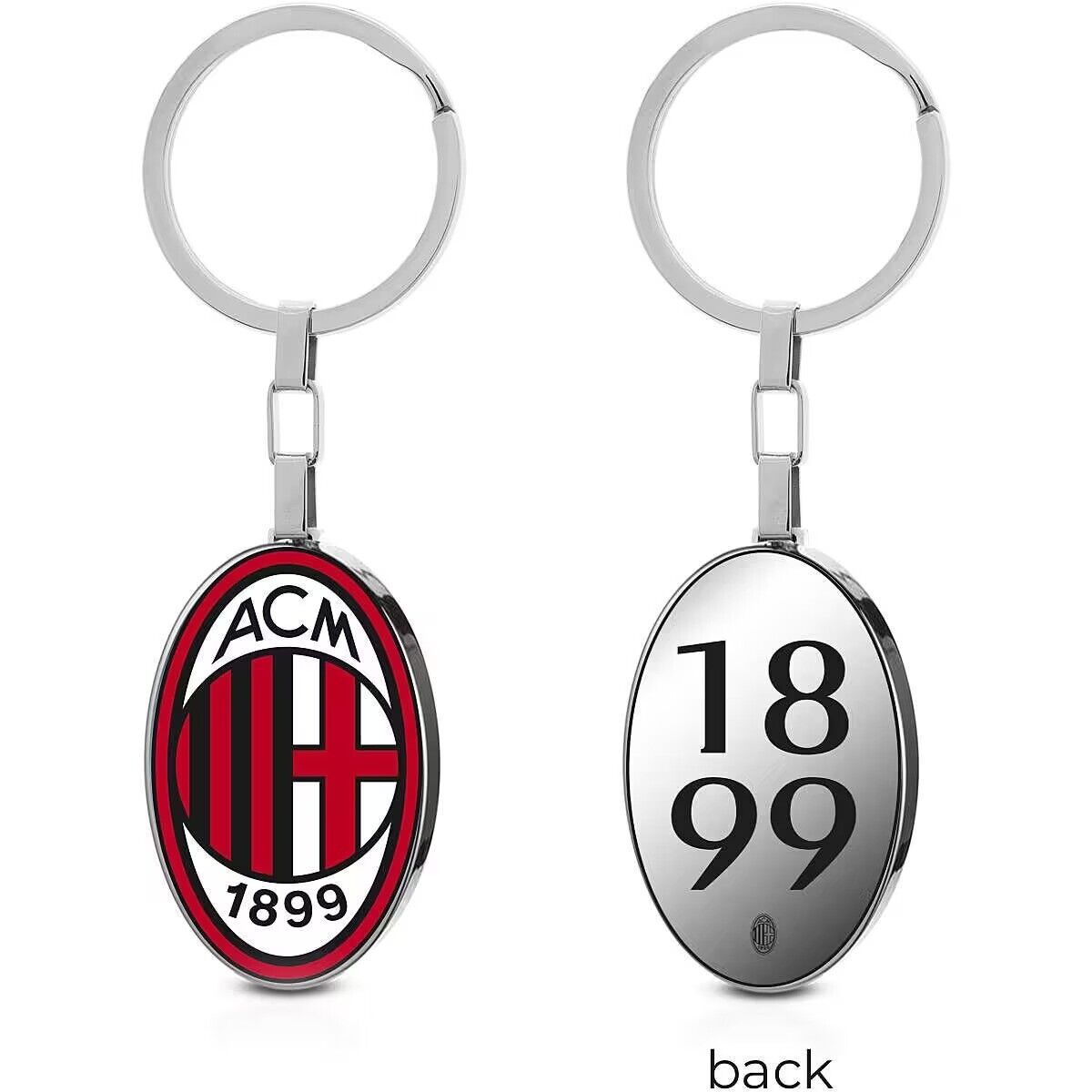 Portachiavi AC MILAN B-MP001XAR Acciaio Inossidabile OFFICIAL