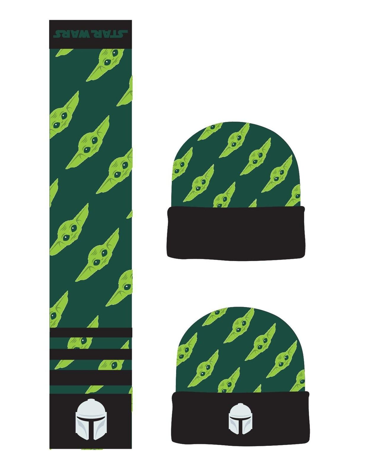 Abbigliamento Star Wars: The Mandalorian - Giftset Green (Beanie & Scarf) (Set B