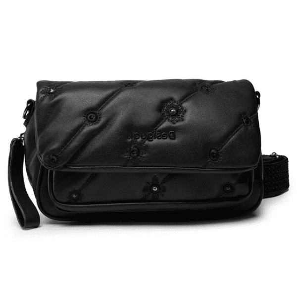 DESIGUAL - BORSA TROMSO EYE OF TIGER 21WAXP77/2000 DONNA NERO RICAMATO NEW