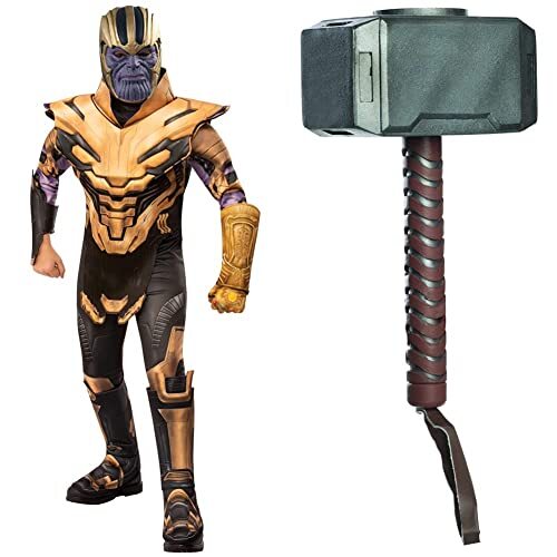 Rubie's Official Marvel Avengers Endgame Thanos Deluxe Childs Costume, Kids Supe