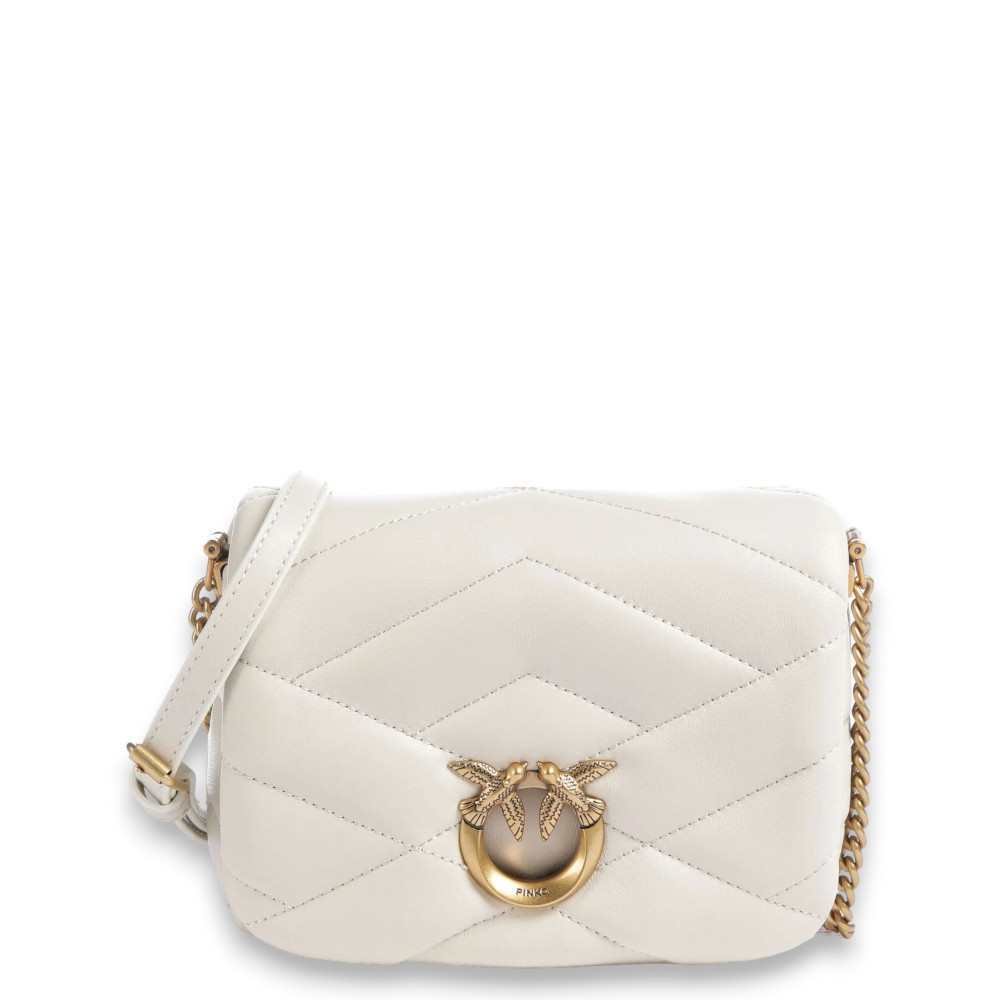 Moda Borsa a tracolla PINKO Love Click Puff Baby Donna Bianco - 101584-A1ET-Z14Q