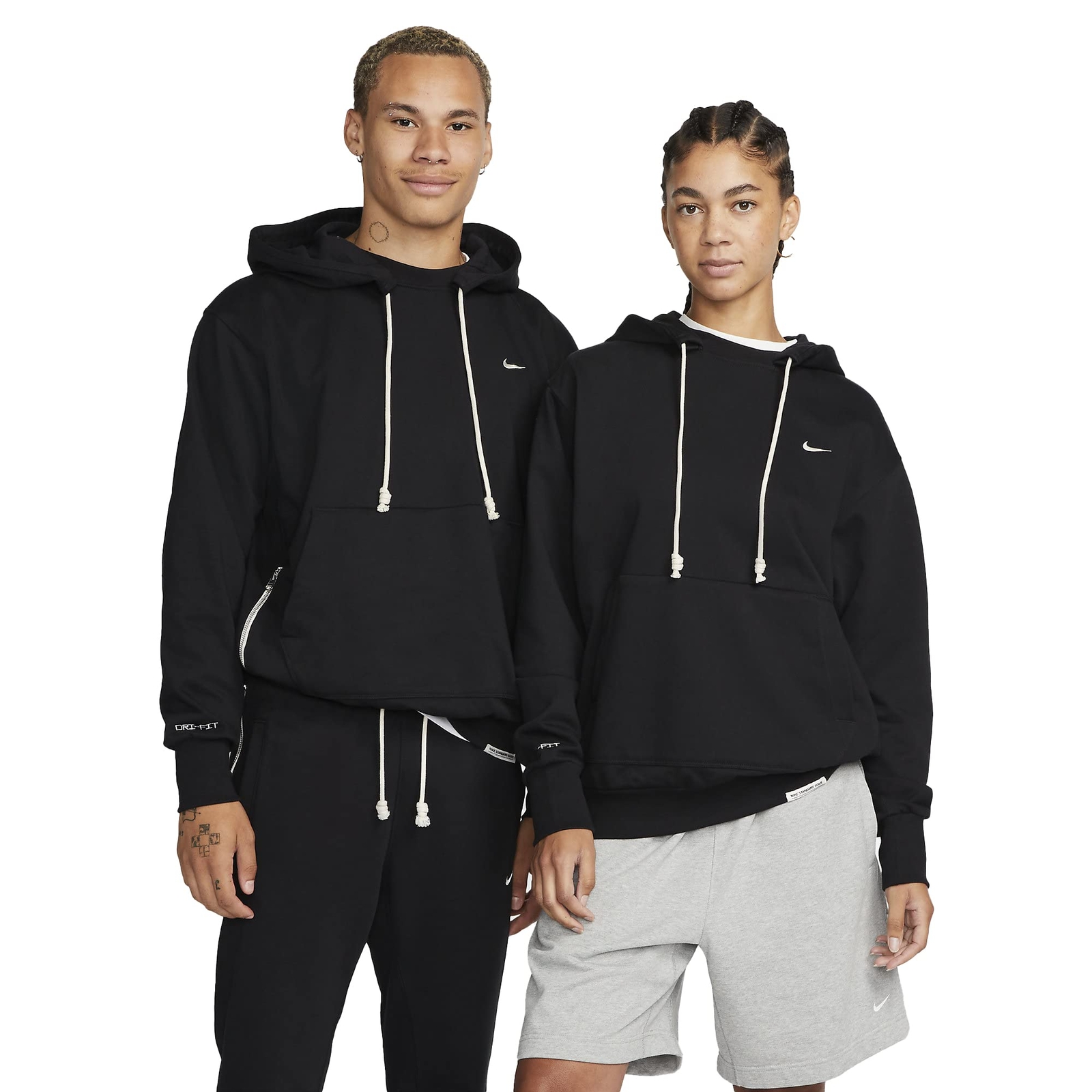 Nike Modern Hooded Sweatshirt for Mens Black/Pale Ivory L