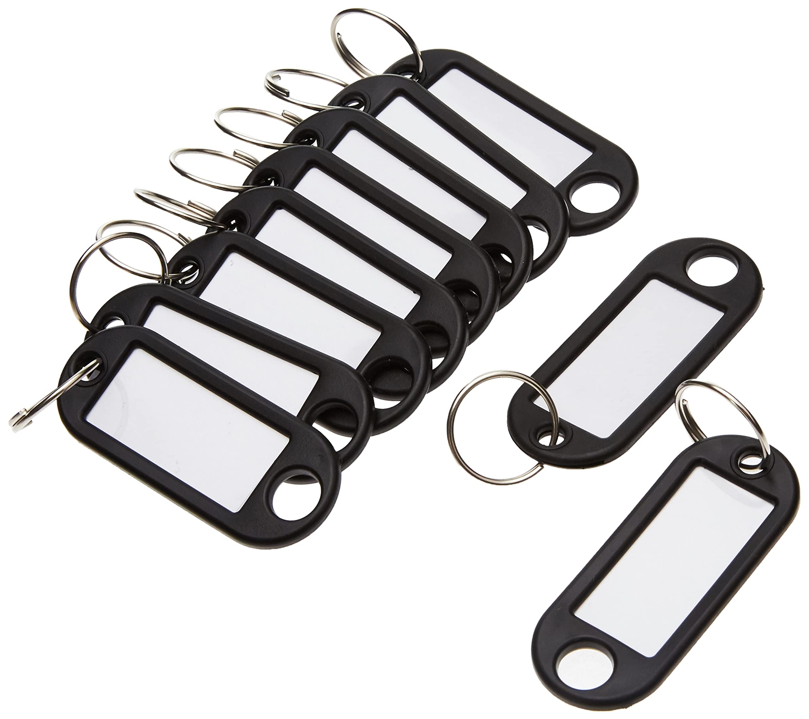 Wedo 262 101801 Key Ring Tag - Black (Pack of 10) Black With Ring
