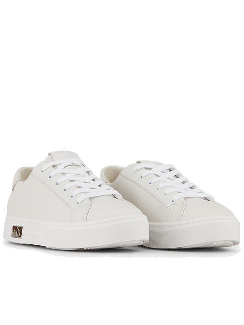 scarpa donna ARMANI EXCHANGE sneaker pelle WHITE WHITE 36  scelta=P WHITE WHITE