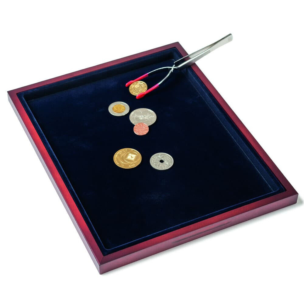 LEUCHTTURM Superficiale Di Lavoro Busta Numismatica Vassoio Legno Butler Ref.
