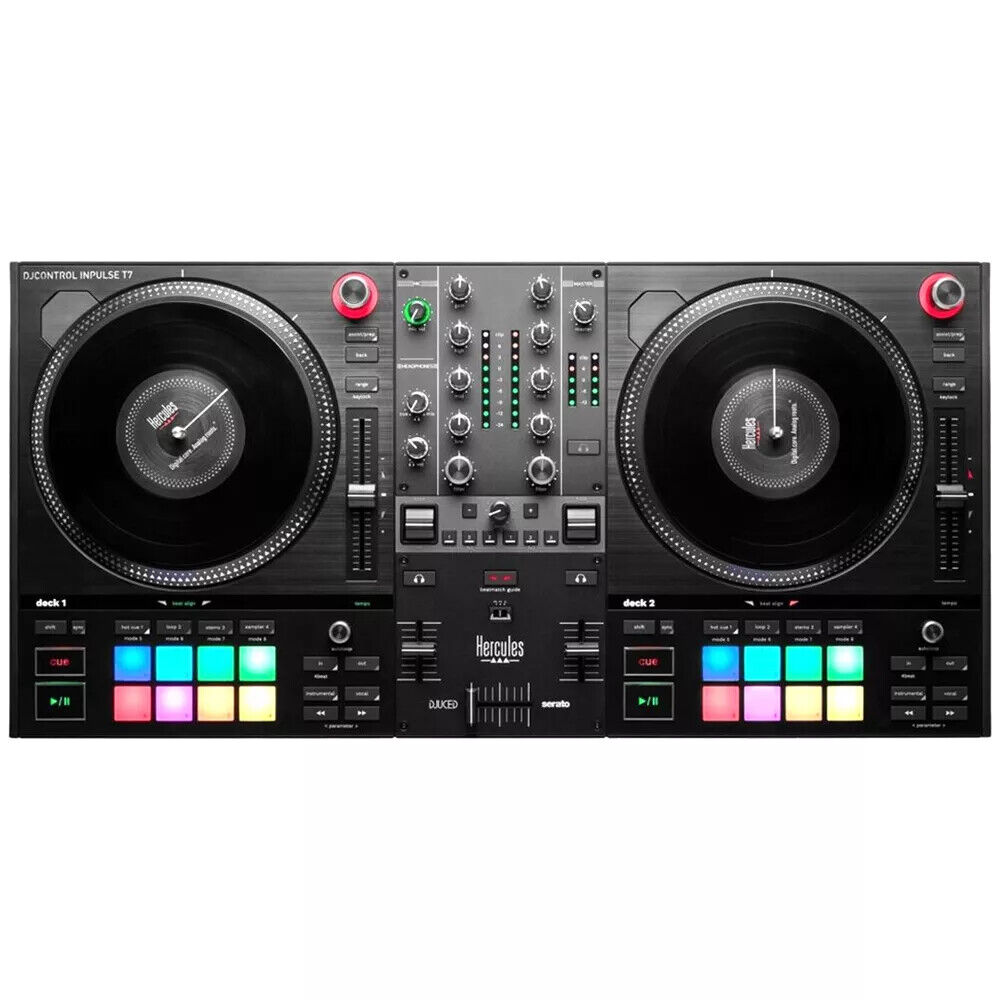 HERCULES DJ CONTROL INPULSE T7 controller dj motorizzato serato pro jog 7" NUOVO