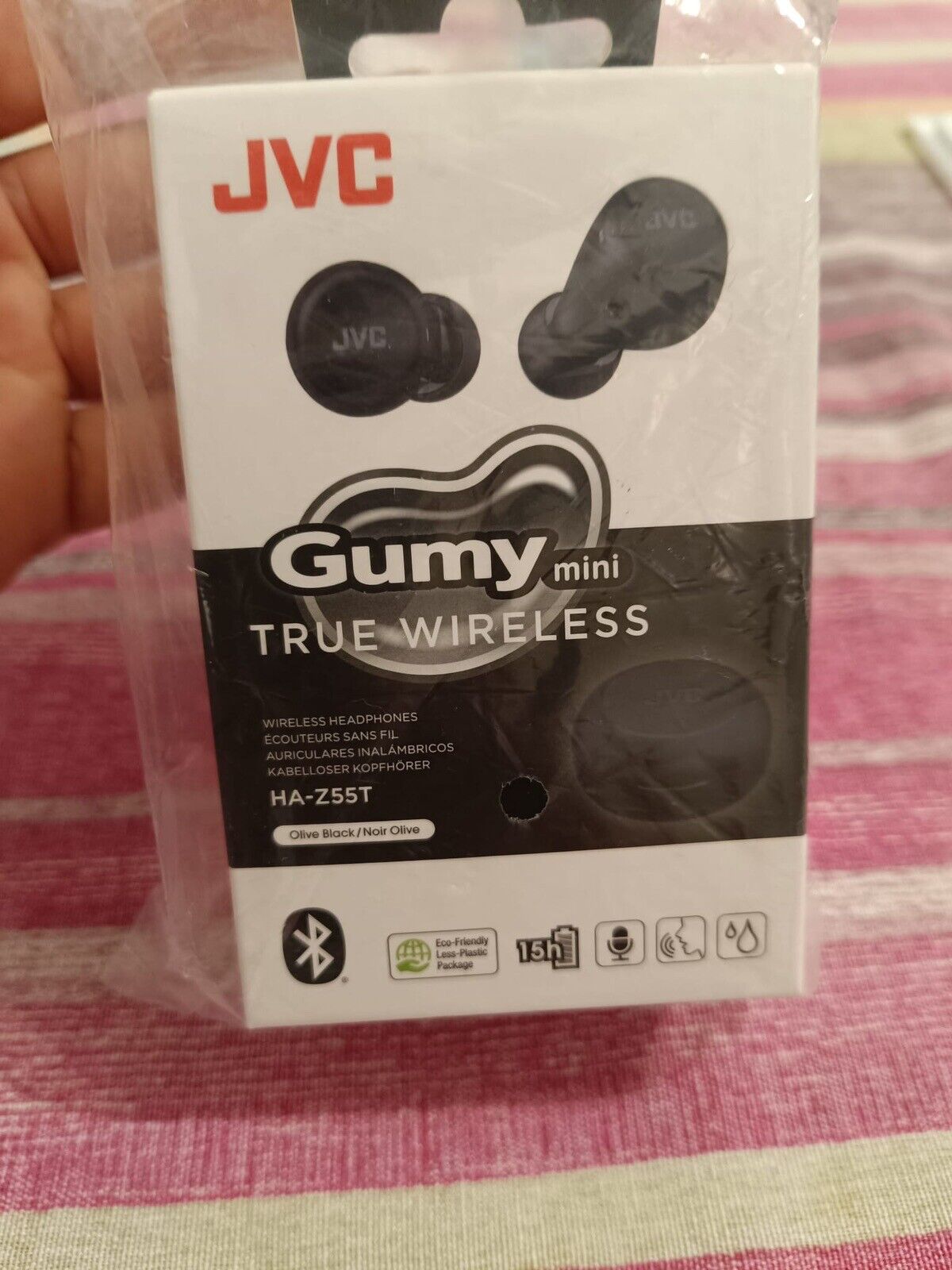 JVC HA-Z55T wireless headphones cuffie bluetooth nere black IPX4 NUOVE ORIGINALI