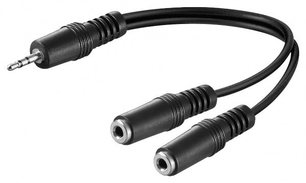Cavo audio adattatore jack 3,5 mm a 2 prese jack 3.5mm stereo -  - Goobay
