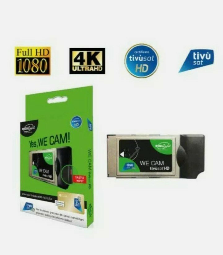 PZ.2 cam TivuSat DIGIQuest We CAM SmarCam HD UHD 4K CI+ modulo senza smart card
