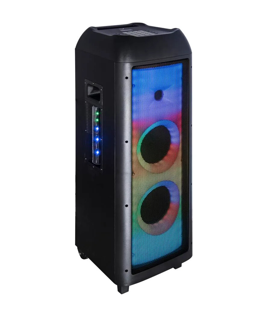 Majestic Cassa Bluetooth Party Trolley Altoparlante 150 W LED Nero FLAME T360 BK
