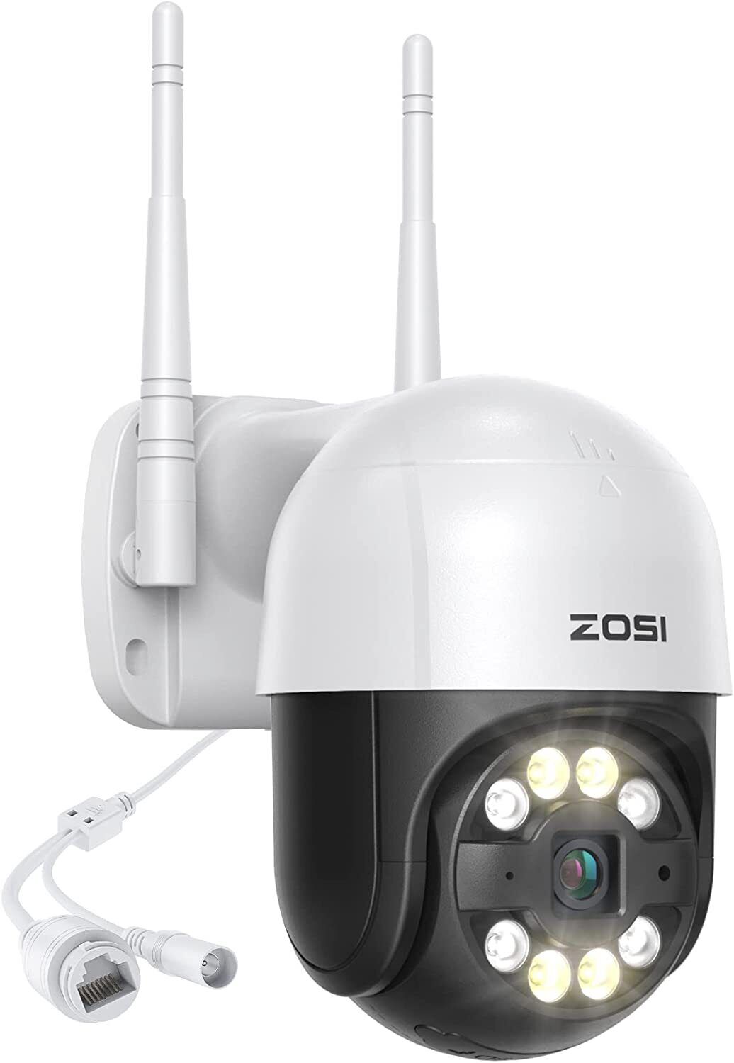 ZOSI Telecamera Esterna Full HD 3MP IP PT per Videosorveglianza WiFi C289 Audio