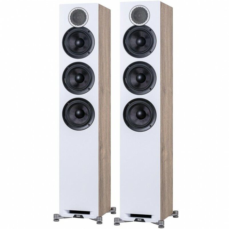 ELAC DEBUT REFERENCE 5 DFR52 WHITE COPPIA DIFFUSORI DA PAVIMENTO NUOVE G.UFF