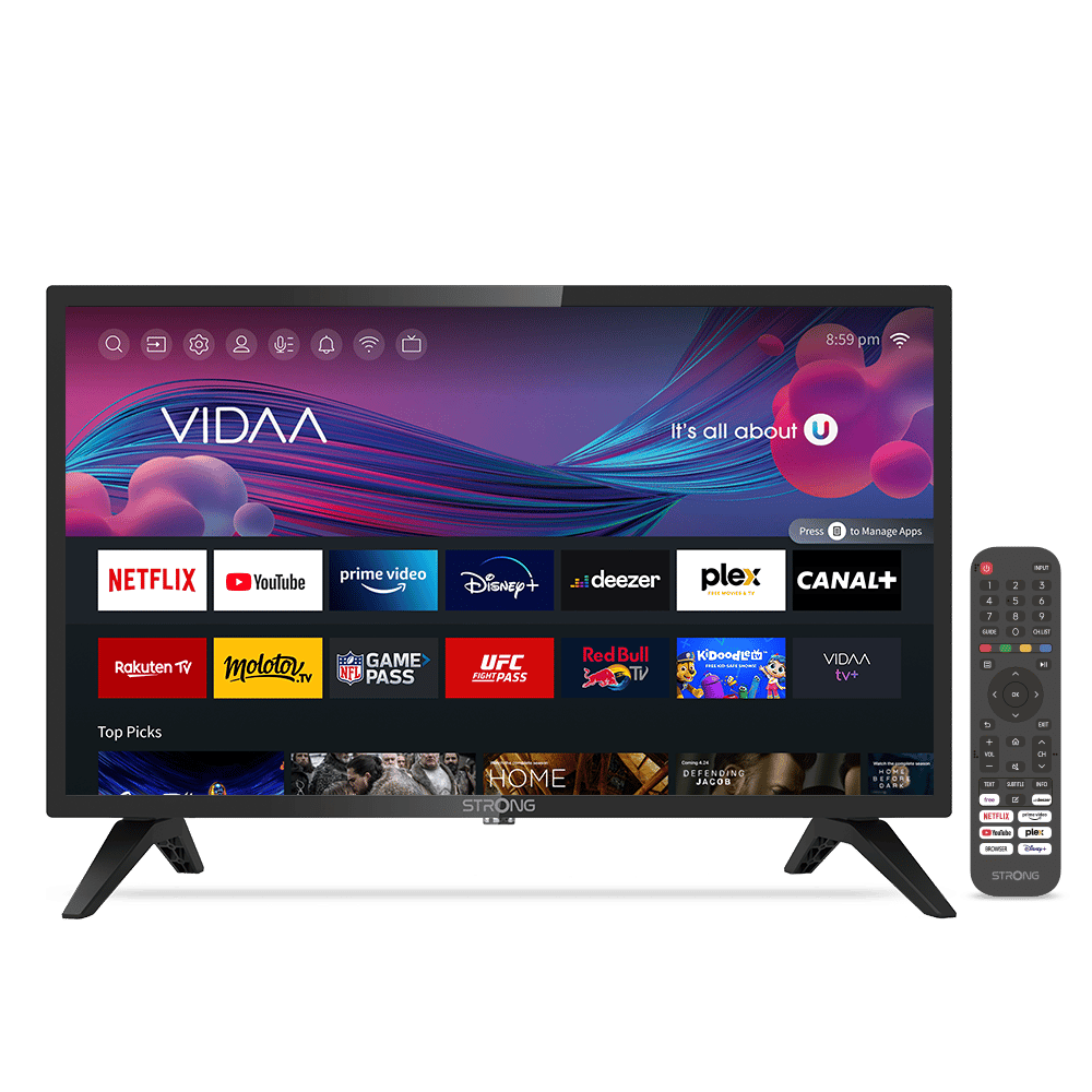 Strong Smart TV  HD Wi-Fi  24"(60 cm) LED DVB-T2/C/S2,USB - SRT24HE4203 nero