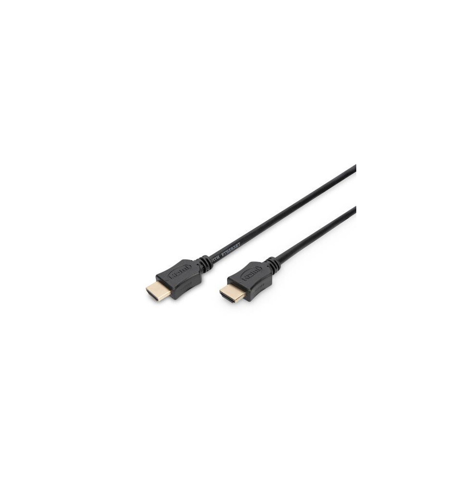 CAVO DIGITUS HDMI TO HDMI. M/M. 3MT. 4K 3D CON ETHERNET CONNETTORI DORATI. TRIPL