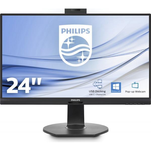 MONITOR PHILIPS B LINE 23.8" 1920X1080 PIXEL FULL HD WEBCAM BLACK