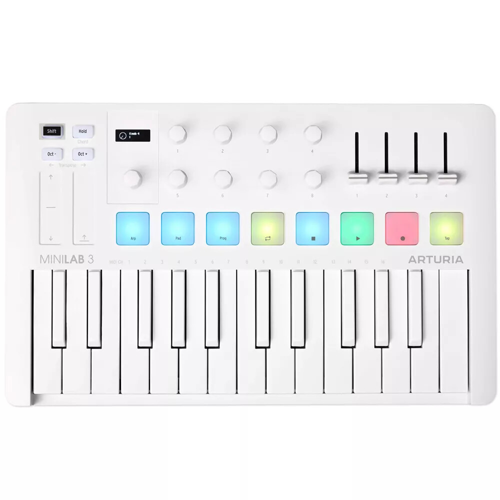 ARTURIA MINILAB 3 ALPINE WHITE tastiera controller usb con 25 mini tasti NUOVO