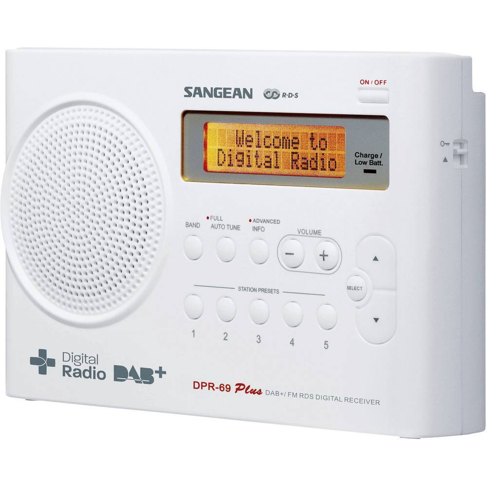 Sangean DPR-69+ Radio portatile DAB+, FM Funzione di carica della batteria