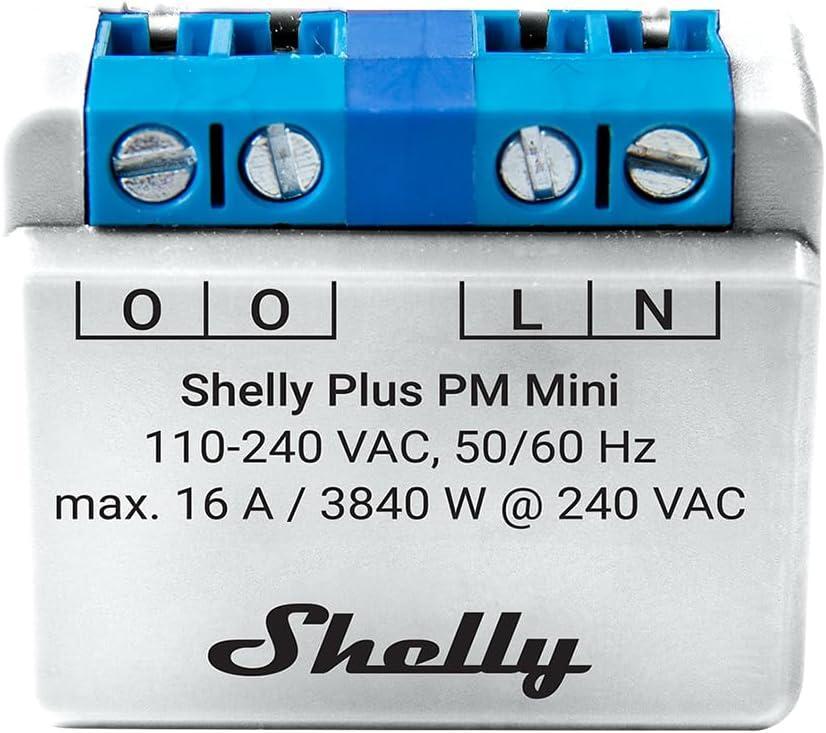SHELLY Plus PM Mini attuatore di commutazione WLAN 1 canale/1x16A/misurazione de
