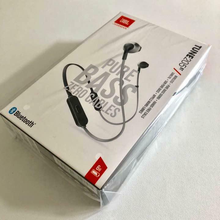 JBL by HARMAN T205 BT, Cuffie Piatte BT Auricolari Ergonomici Vivavoce - NERO