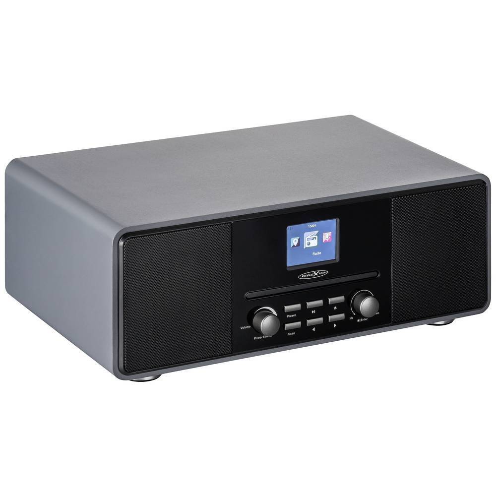Reflexion HRA19DAB/GR Radio da tavolo DAB+, DAB, FM MP3, CD, DAB+, Bluetooth,