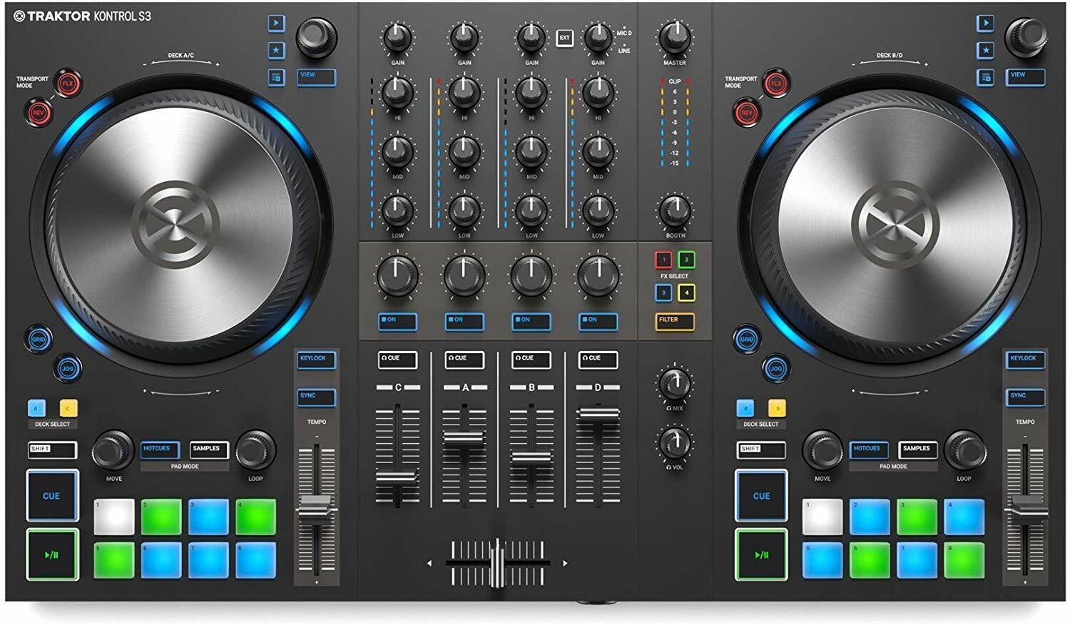 Native Instruments TRAKTOR KONTROL S3  midi controller 4 CANALI Traktor 3 Pc Mac