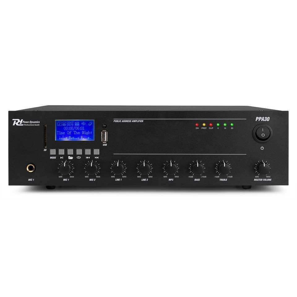 POWER DYNAMICS PPA30 100V MIXER-AMPLIFIER 30W BT FINALI DI POTENZA