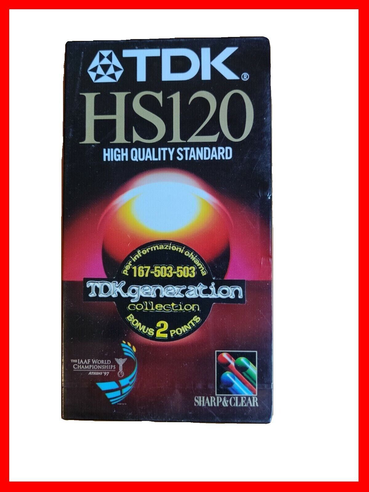 videocassetta vergine nuova tdk hs120 120 minuti sigillata ideale per videocamer