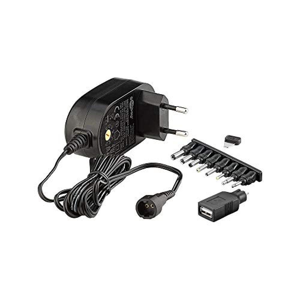 (TG. 1500mA) Goobay 59029 Alimentatori PC Nero - NUOVO