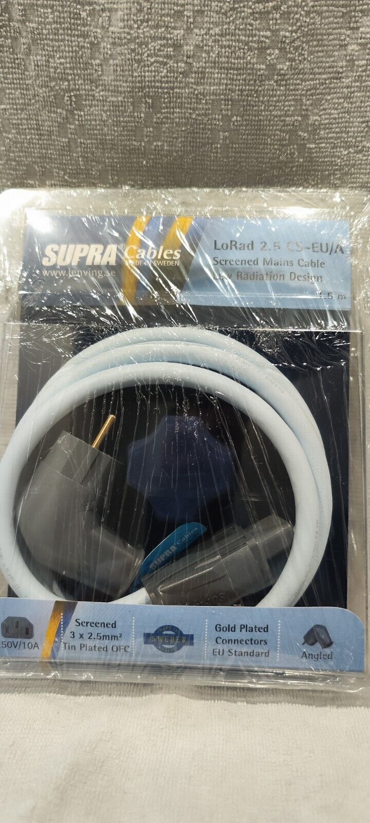 Supra LoRad 2.5 mkII angled terminato IEC e SCHUKO cavo di alimentazione di qual