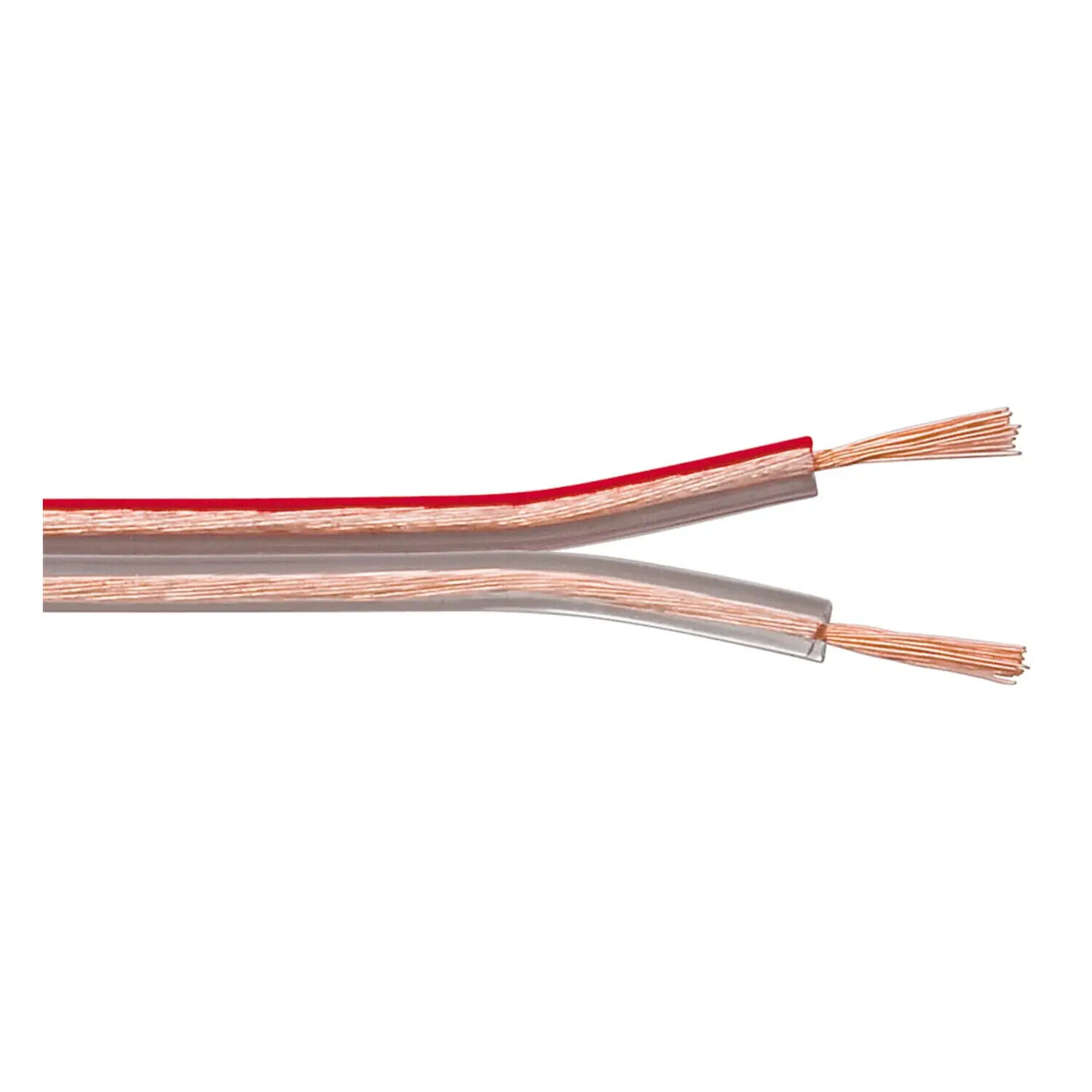 cavo audio altoparlante bipolare stereo trasparente 2x0,75 rame 25 mt