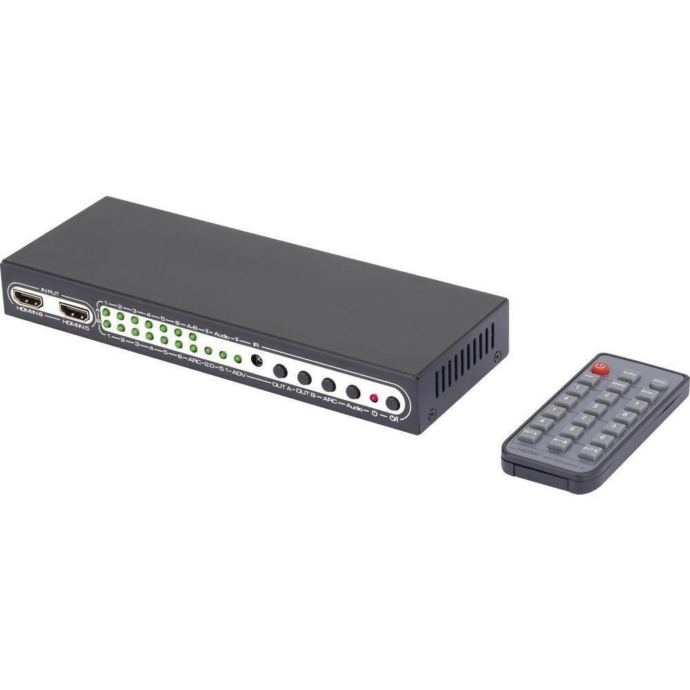 SpeaKa Professional 6 Porte Switch Matrix HDMI con funzione Picture in Picture,