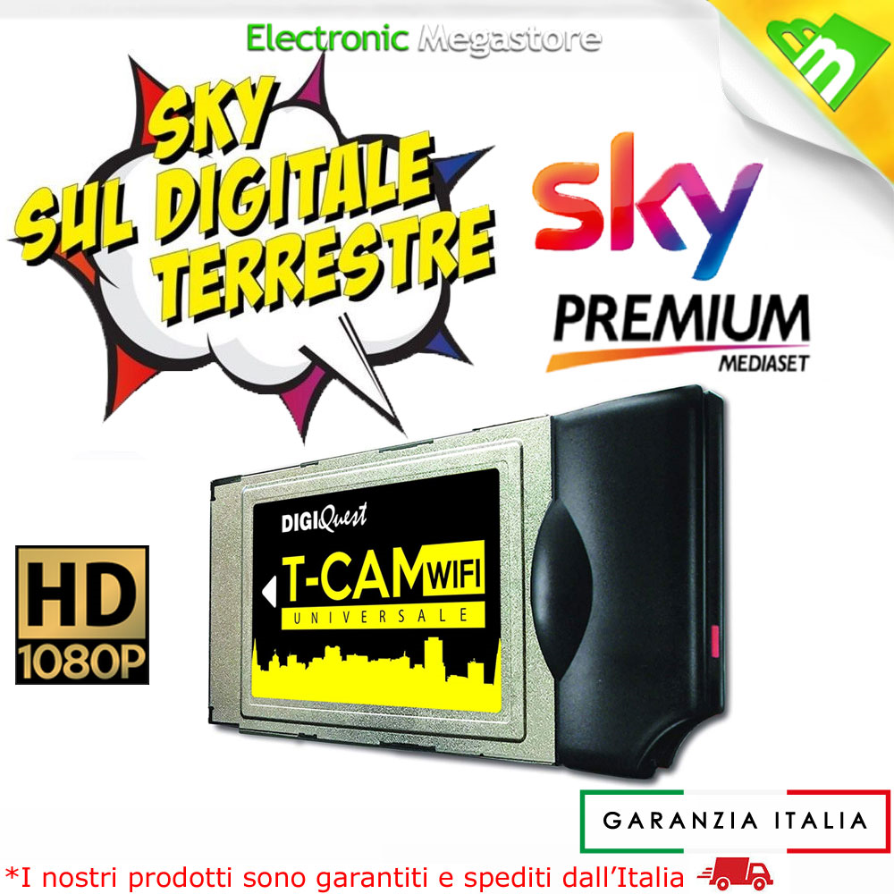 CAM SMAR DTV WIFI WI FI 4K CI CI+ SD HD MEDIASET PREMIUM SKY PER TV SAMSUNG