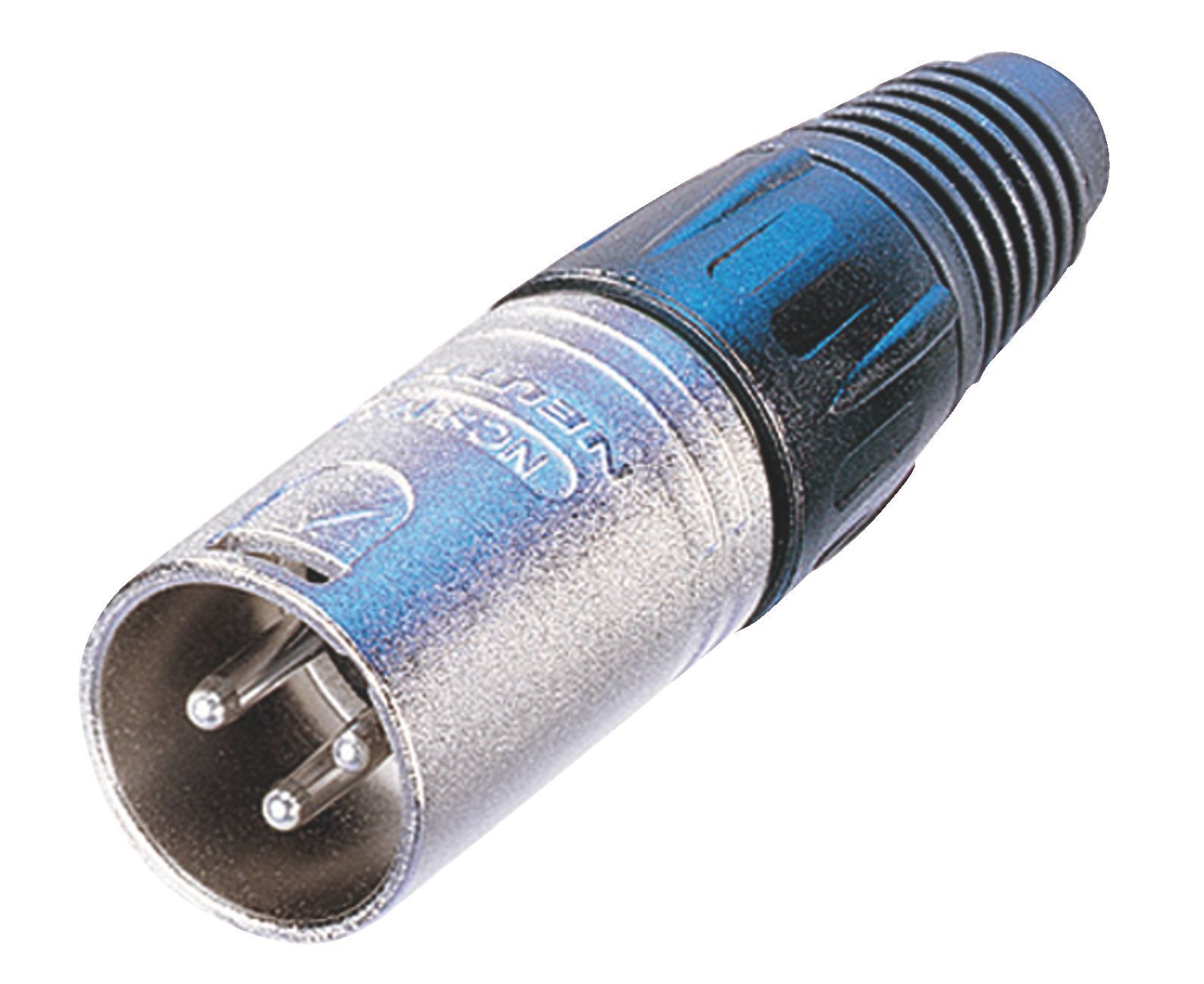 CONNETTORE 3 POLI MASCHIO NERO/ARGENTO METALLO ADATTATORE METALLIZZATO