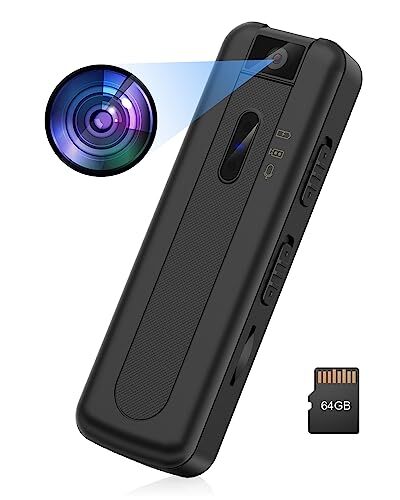 ZAQE Compact Body Camera, microcamera 1080P, videoregistratore portatile (I2K)